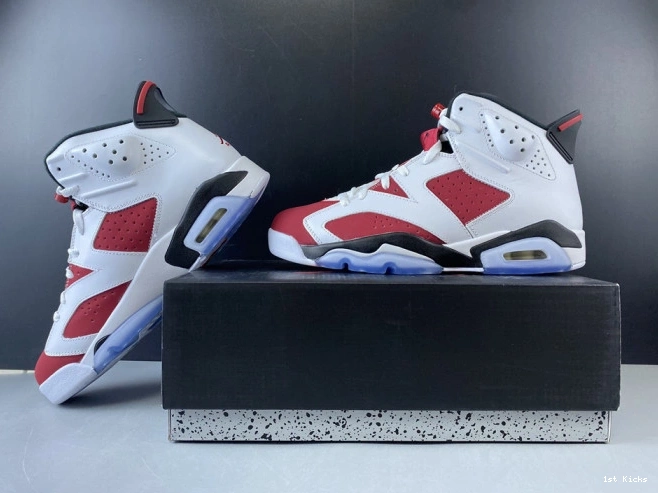 1st Kicks AIR 'CARMINE' 384664-160 RETRO 2014 JORDAN 6 0731
